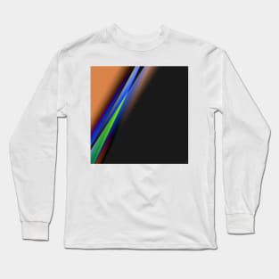 green pink blue yellow texture art Long Sleeve T-Shirt